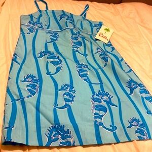 NWT Lilly Pulitzer Via Blue Promenade Regina Dress size 14